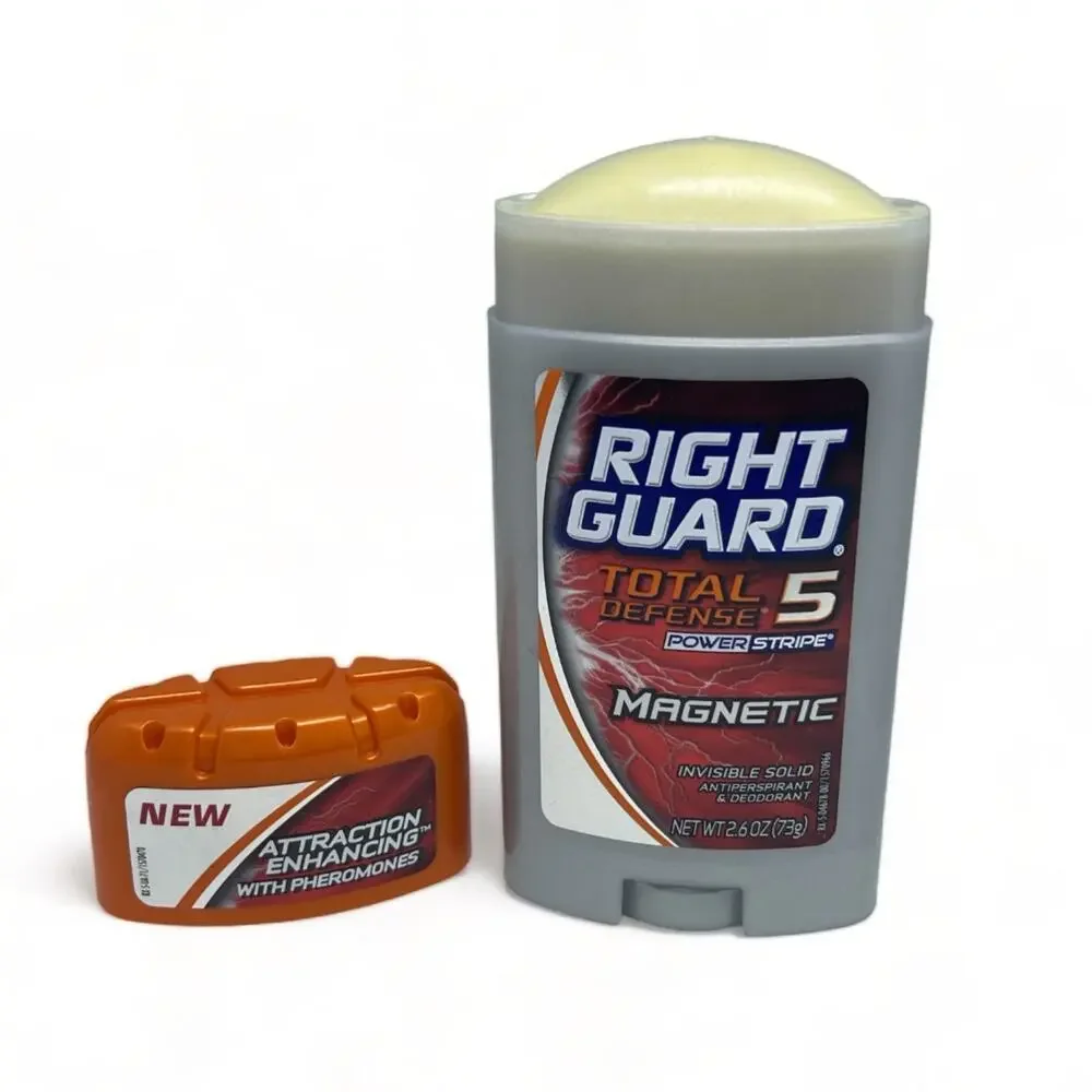 NEW Right Guard Total Defense 5 Power Stripe MAGNETIC Antiperspirant Deodorant